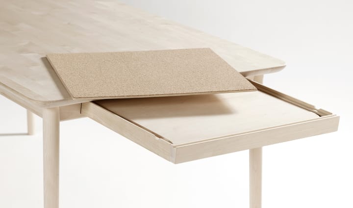 Prima Vista tafel, Berkenhout witte olie 120x90 cm witte olie + 1 inlegblad Stolab