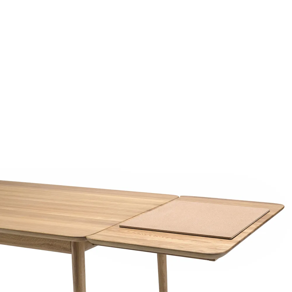 Prima Vista tafel, Eikenhout naturel olie-120cm-1 inlegblad Stolab