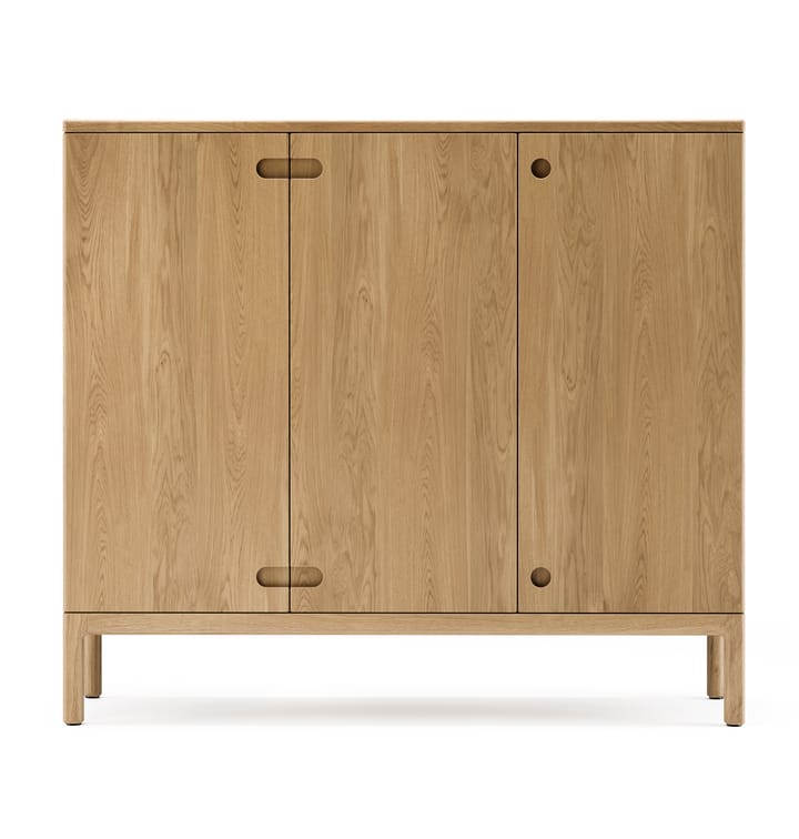 Prio Hoog dressoir - eikenhout naturel olie, houten deur - Stolab