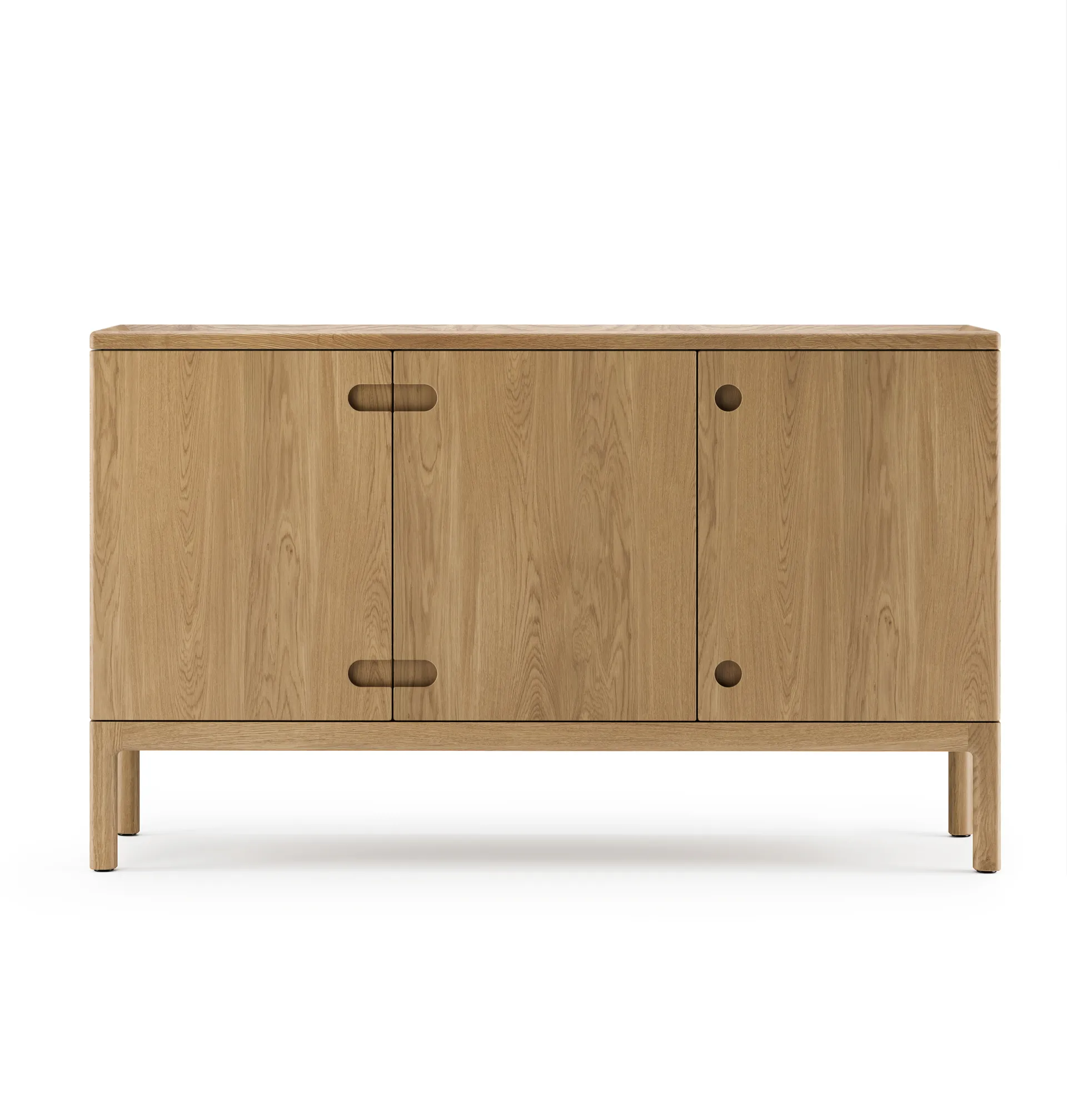 Prio Medium dressoir, eikenhout naturel olie, houten deur Stolab