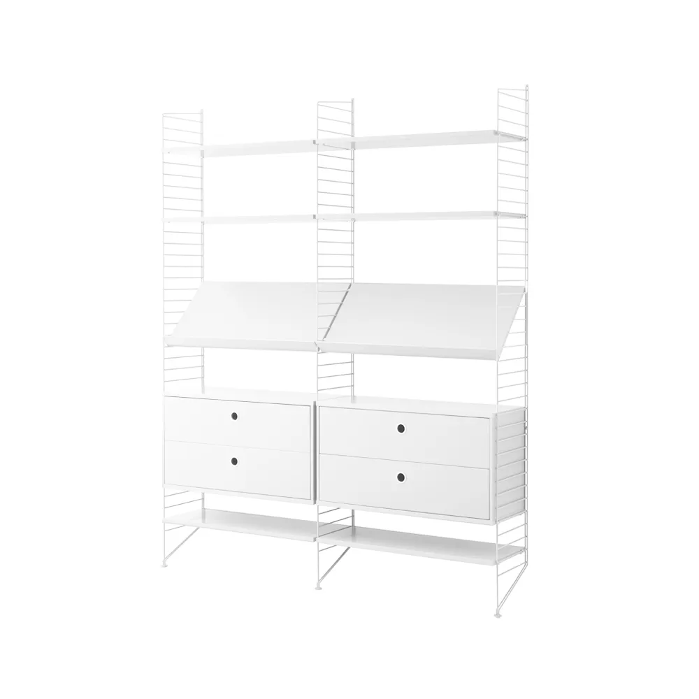 String boekenplank combinatie A - wit,  String