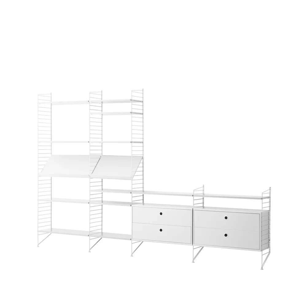 String boekenplank combinatie C - wit,  String