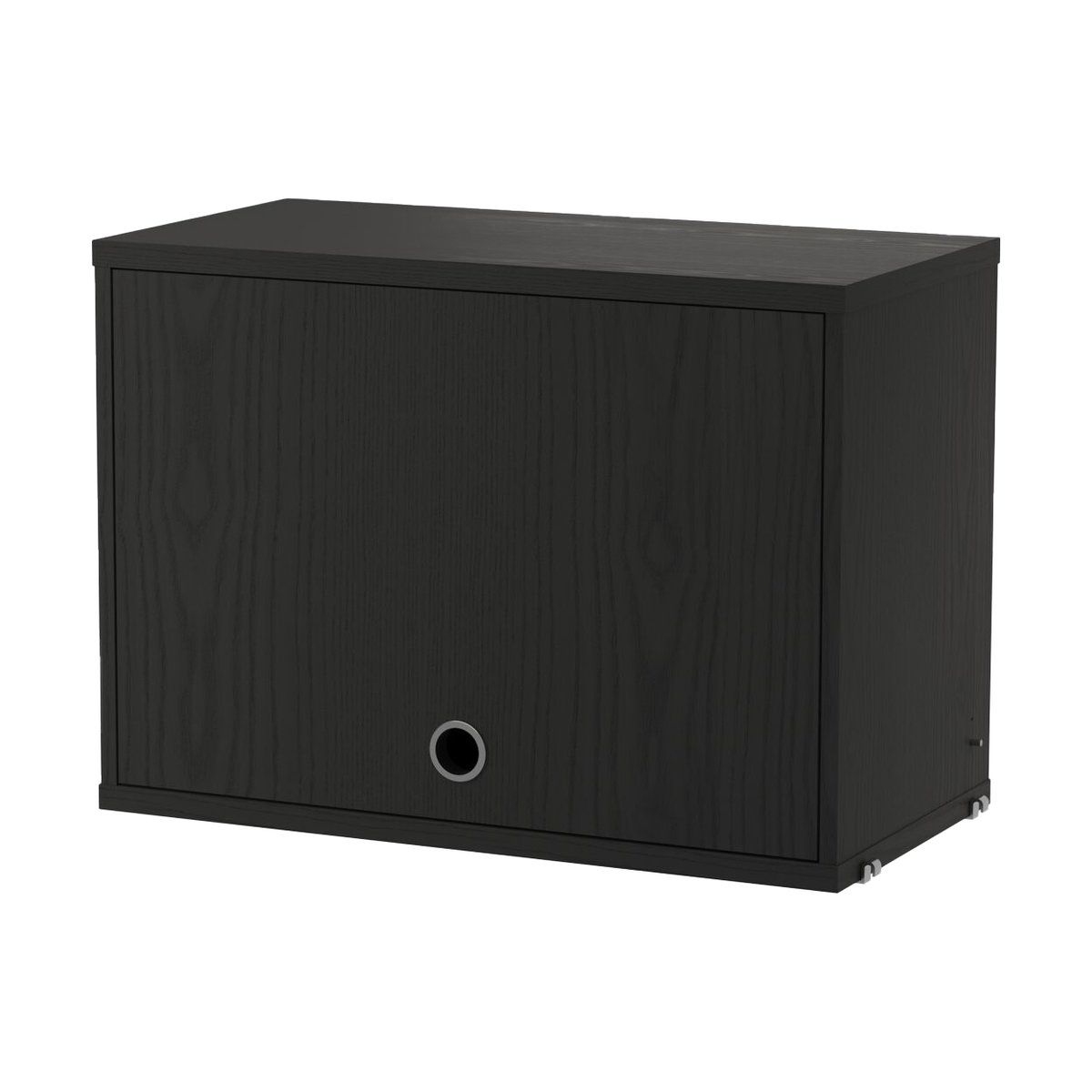 String bovenkast 58 cm Zwart gebeitst essenhout | Scandinavisch Interieur | Vitrinekasten | Zwart