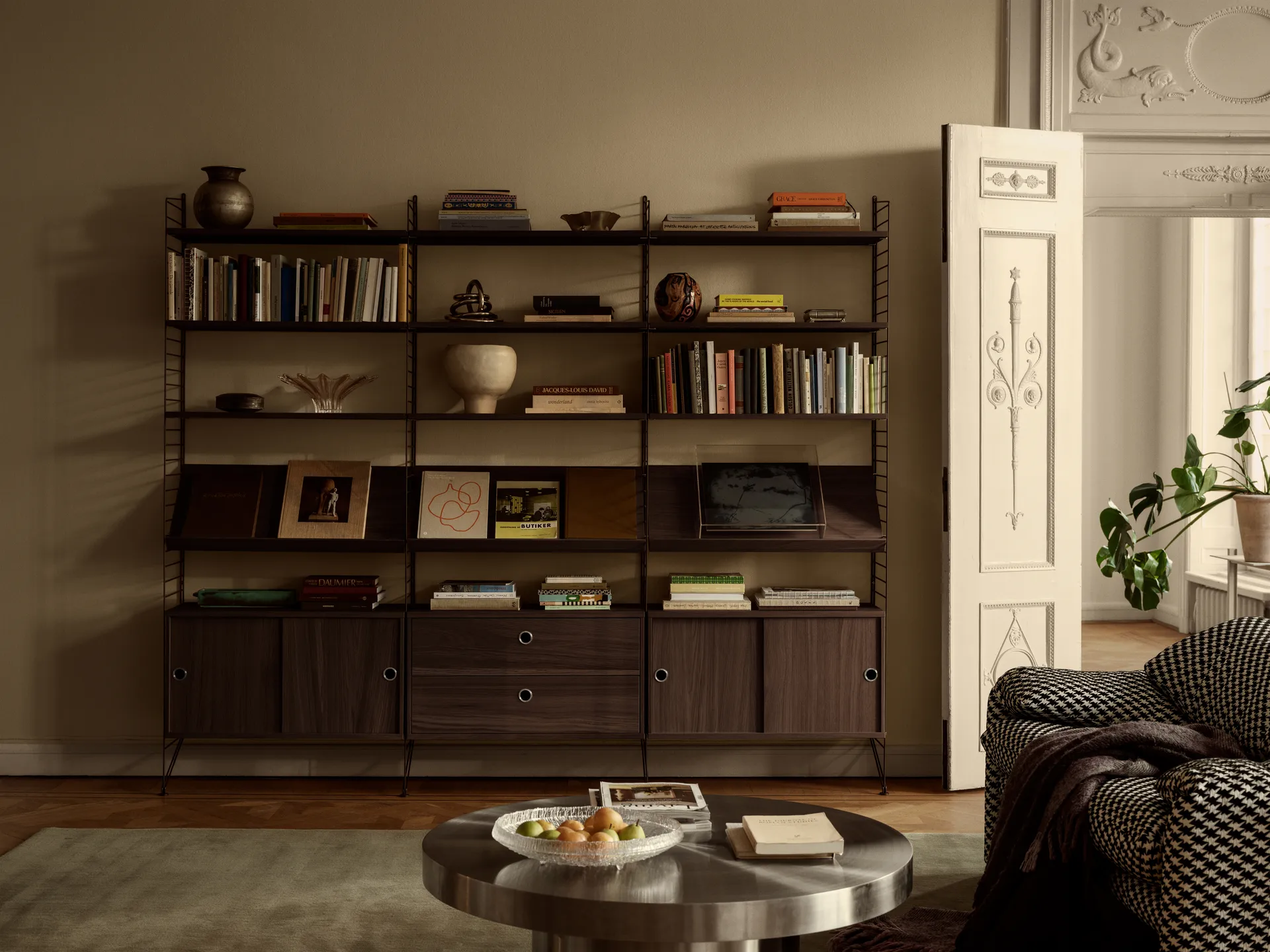 String bovenkast, Donker eiken, 58x30 cm String