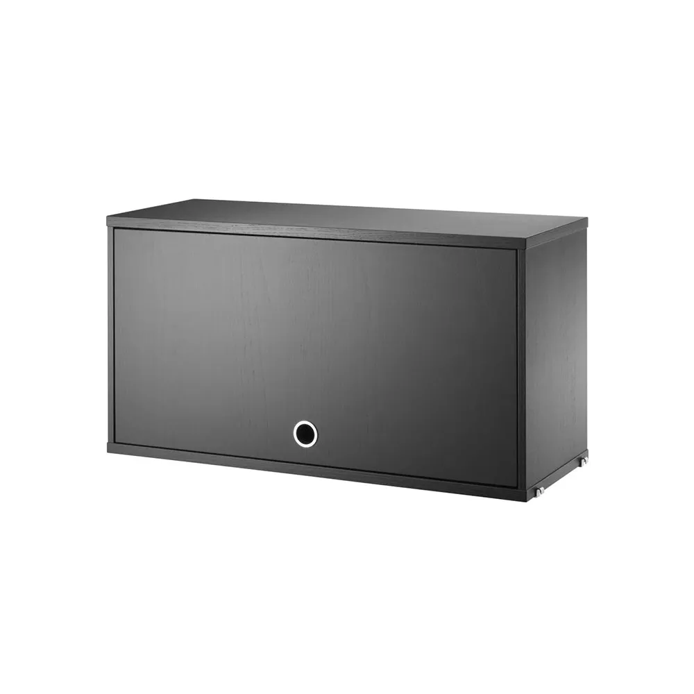 String bovenkast, Essenhout zwarte beits, 78x30 cm String