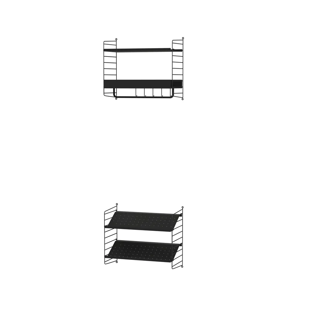 String hal zwart - Combinatie E,  String