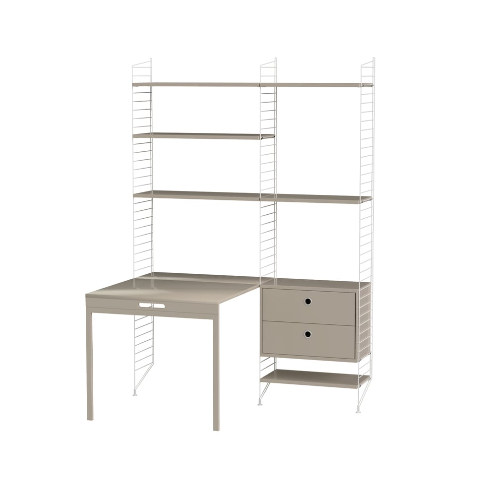 String kantoor beige & wit - Combinatie E | Scandinavisch Interieur | Beige