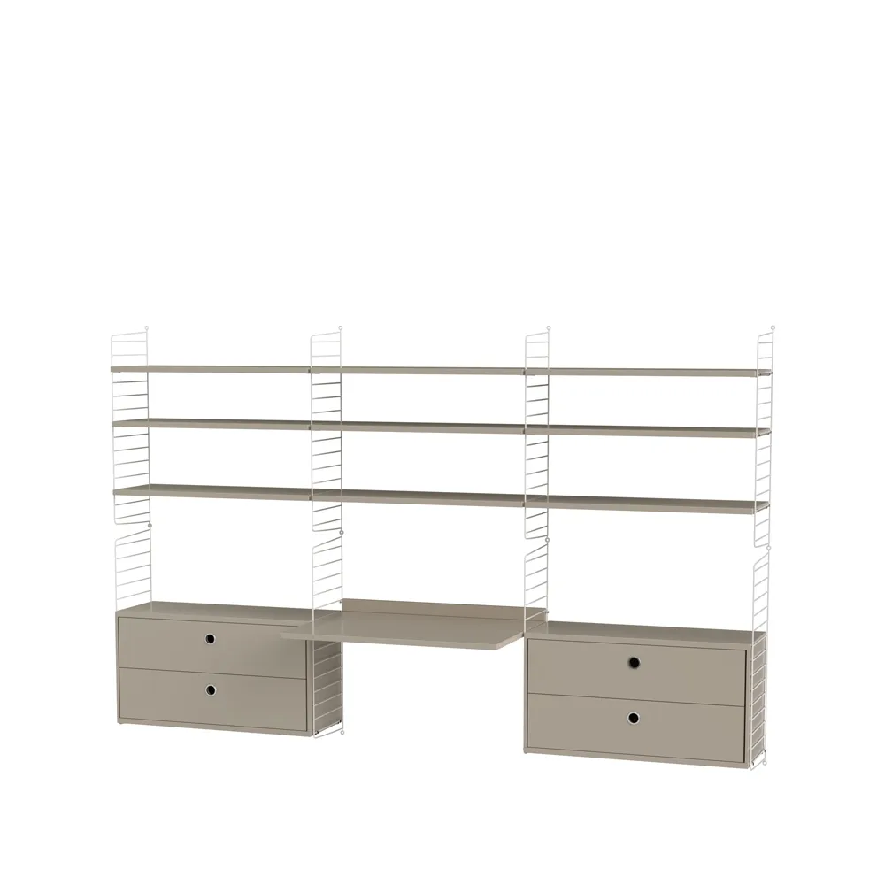 String kantoor beige & wit - Combinatie F,  String