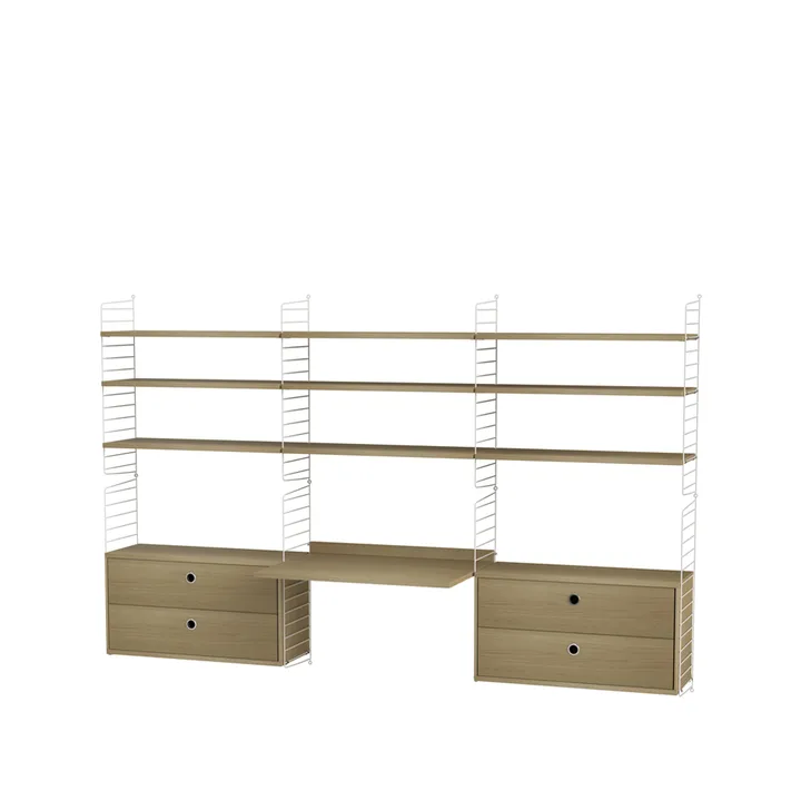 String kantoor eik & wit - Combinatie F - String