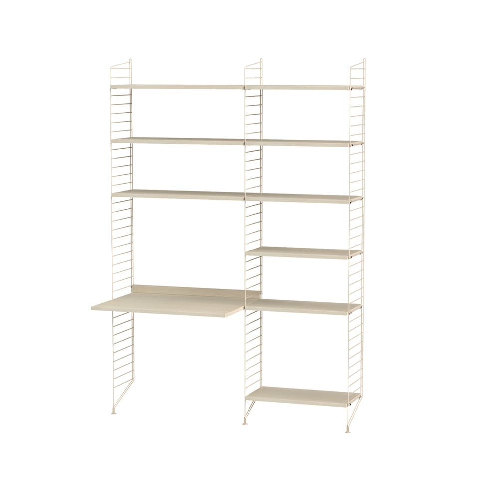 String kantoor essenhout & beige - Combinatie B | Scandinavisch Interieur | Beige