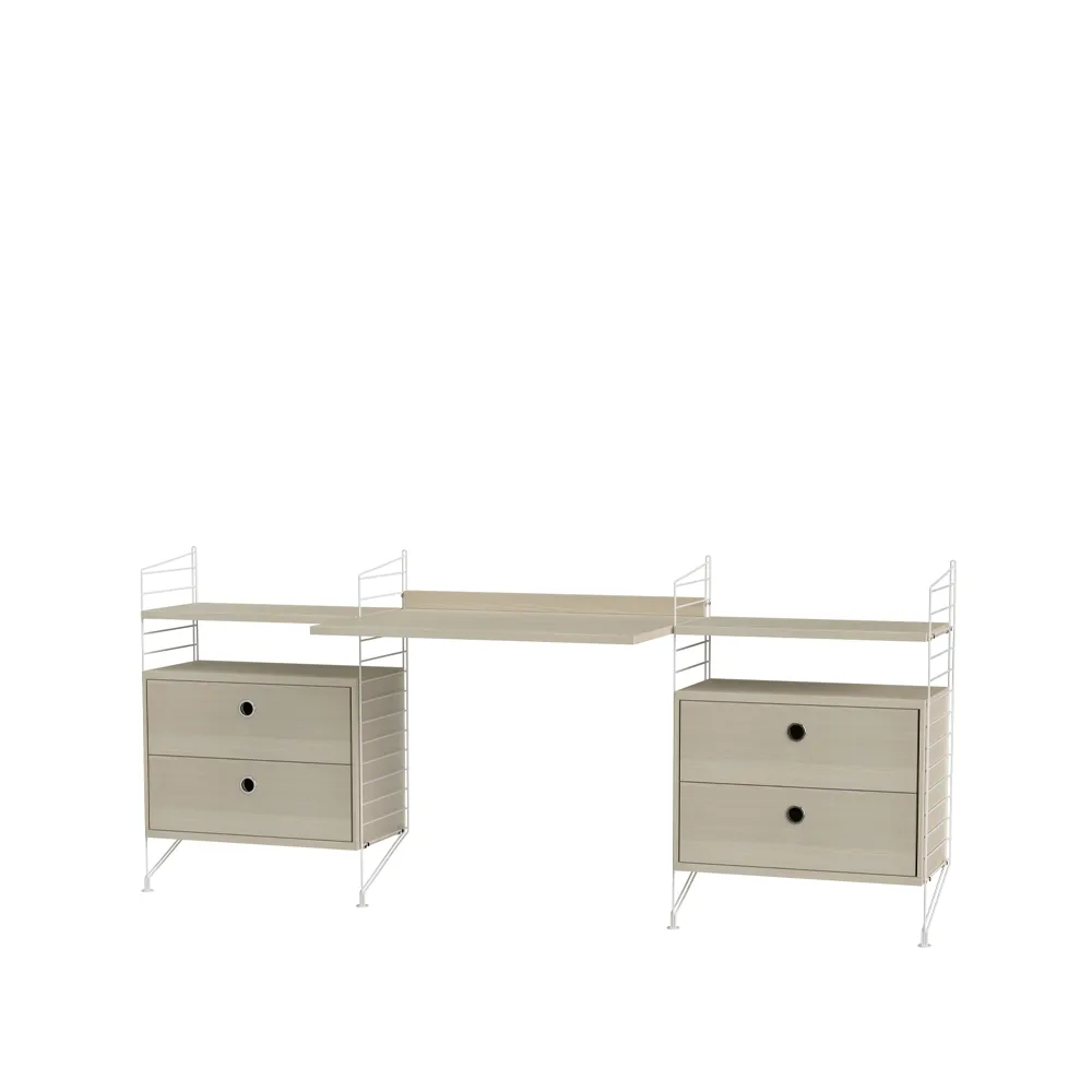 String kantoor essenhout & wit - Combinatie C String