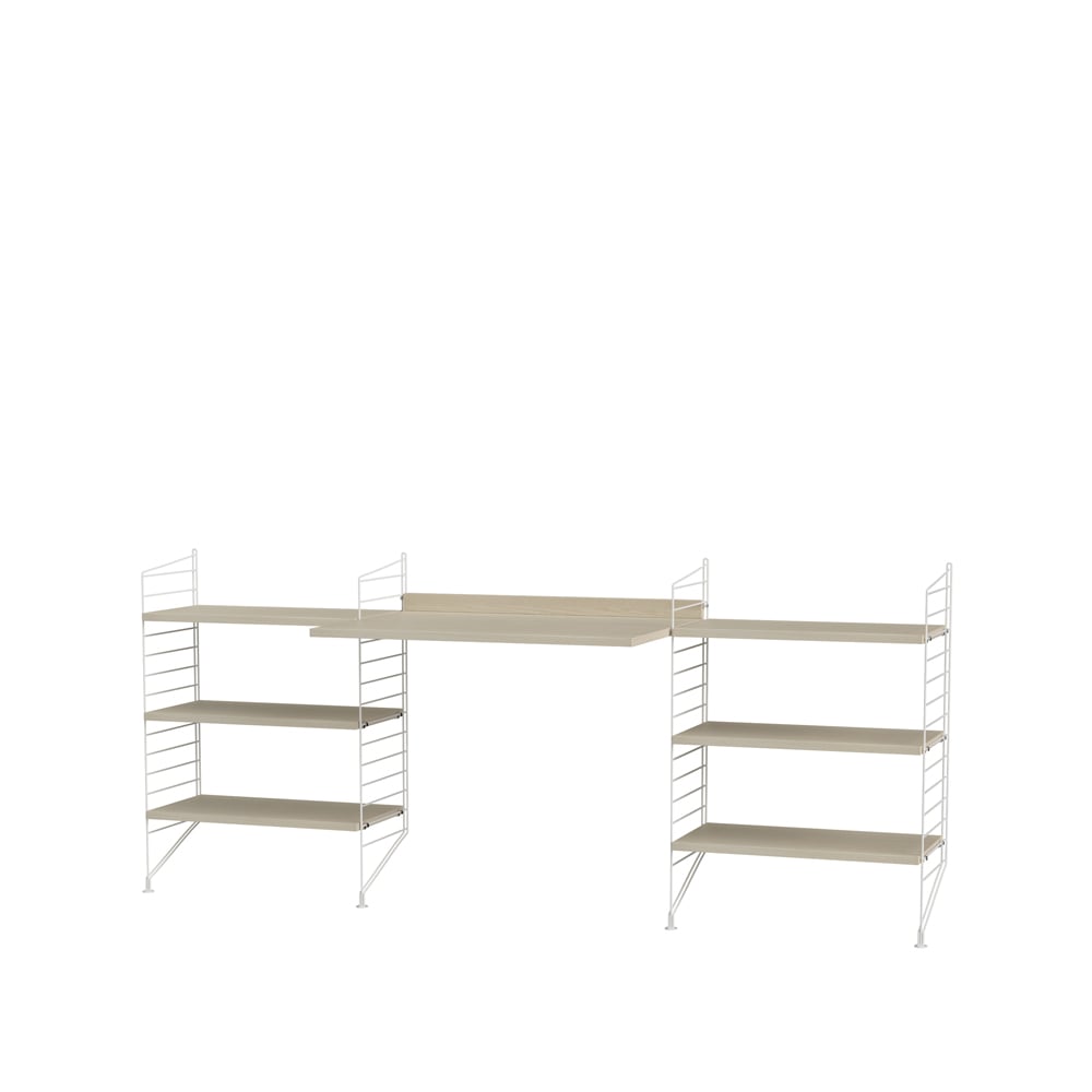String kantoor essenhout & wit - Combinatie D | Scandinavisch Interieur | Beige