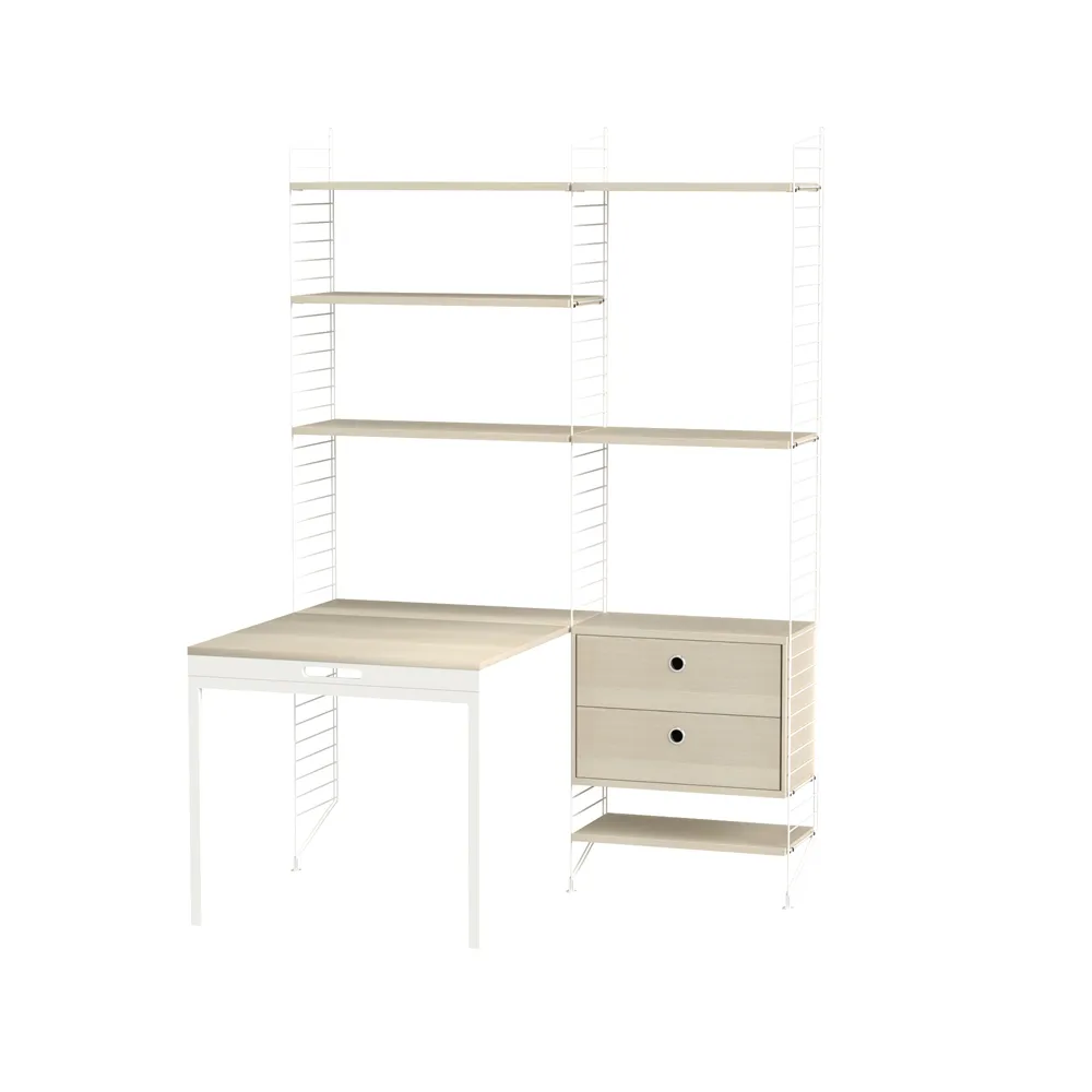 String kantoor essenhout & wit - Combinatie E String