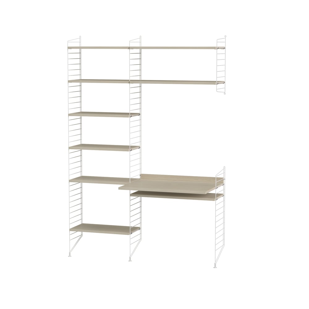 String kantoor essenhout & wit - Combinatie G | Scandinavisch Interieur | Beige