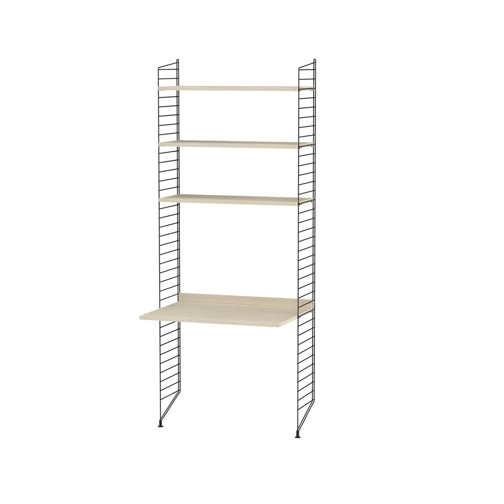 String kantoor essenhout & zwart - Combinatie A | Scandinavisch Interieur | Beige