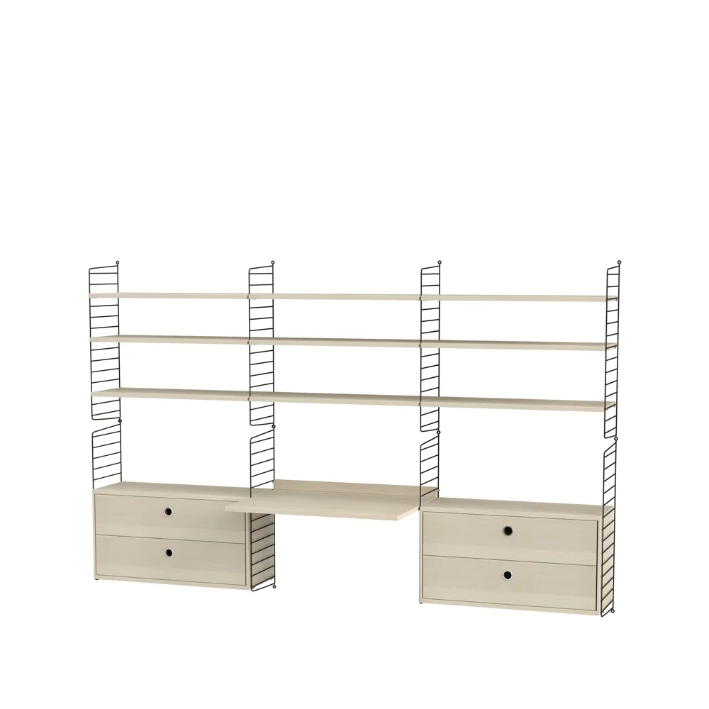 String kantoor essenhout & zwart - Combinatie F,  String