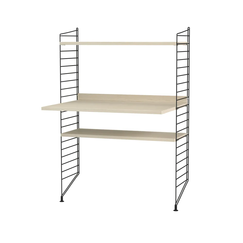 String kantoor essenhout & zwart - Combinatie H | Scandinavisch Interieur | Beige