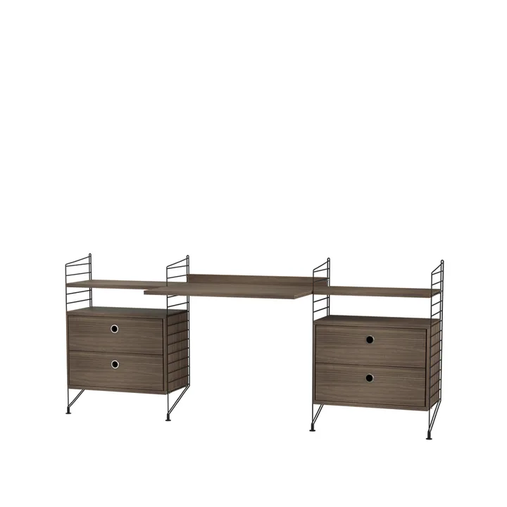 String kantoor walnoot & zwart - Combinatie C - String