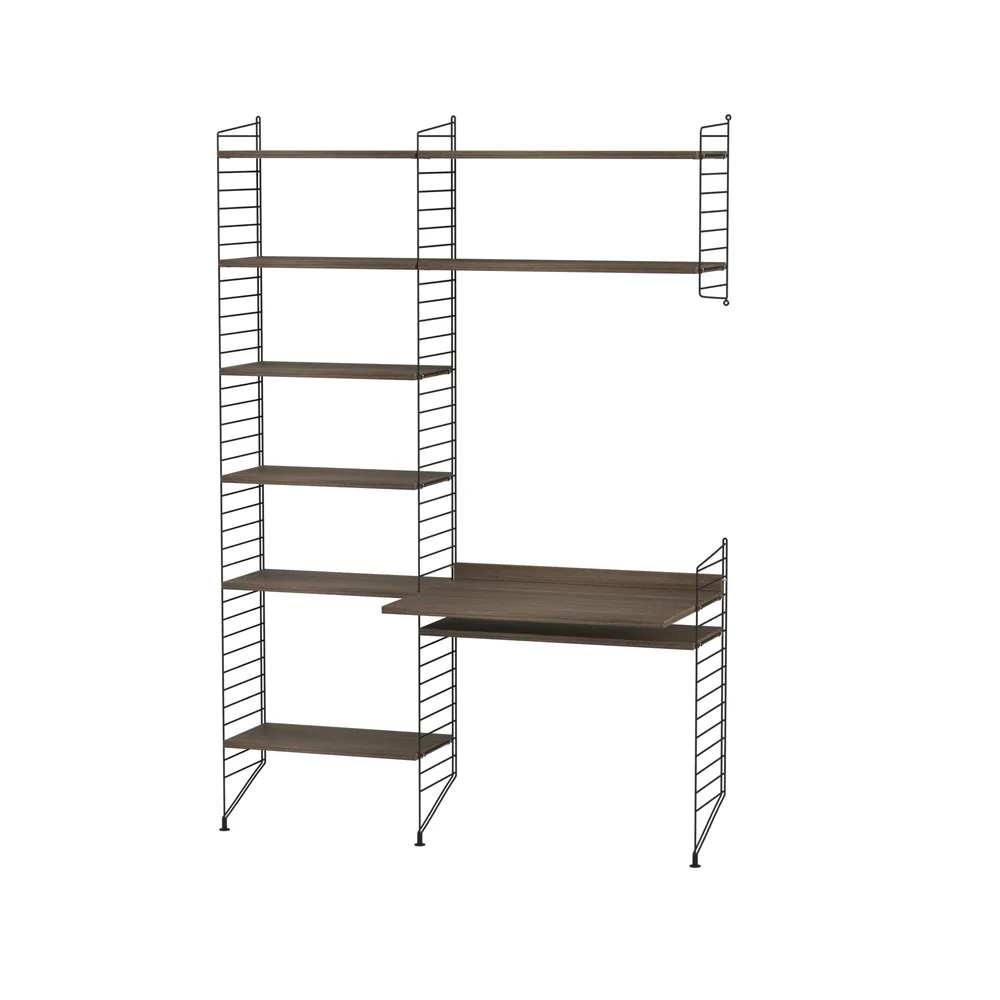 String kantoor walnoot & zwart - Combinatie G,  String
