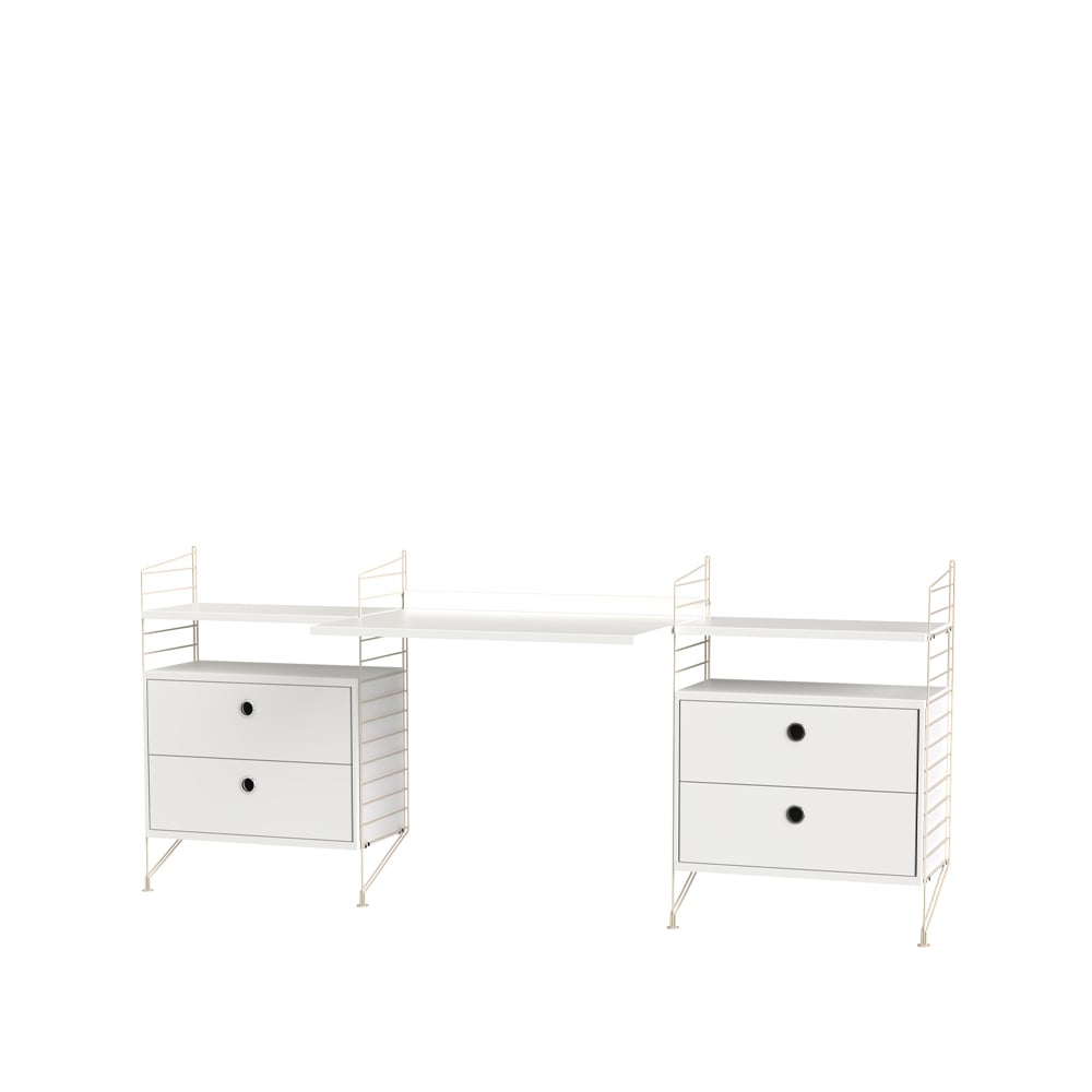 String kantoor wit & beige - Combinatie C | Scandinavisch Interieur | Wit