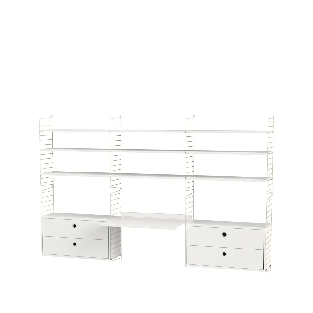 String kantoor wit & beige - Combinatie F,  String