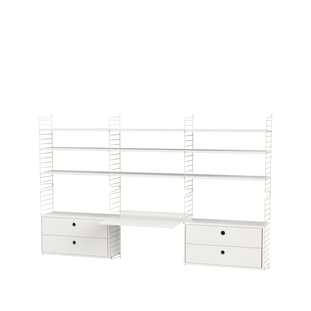 String kantoor wit & beige - Combinatie F | Scandinavisch Interieur | Wit