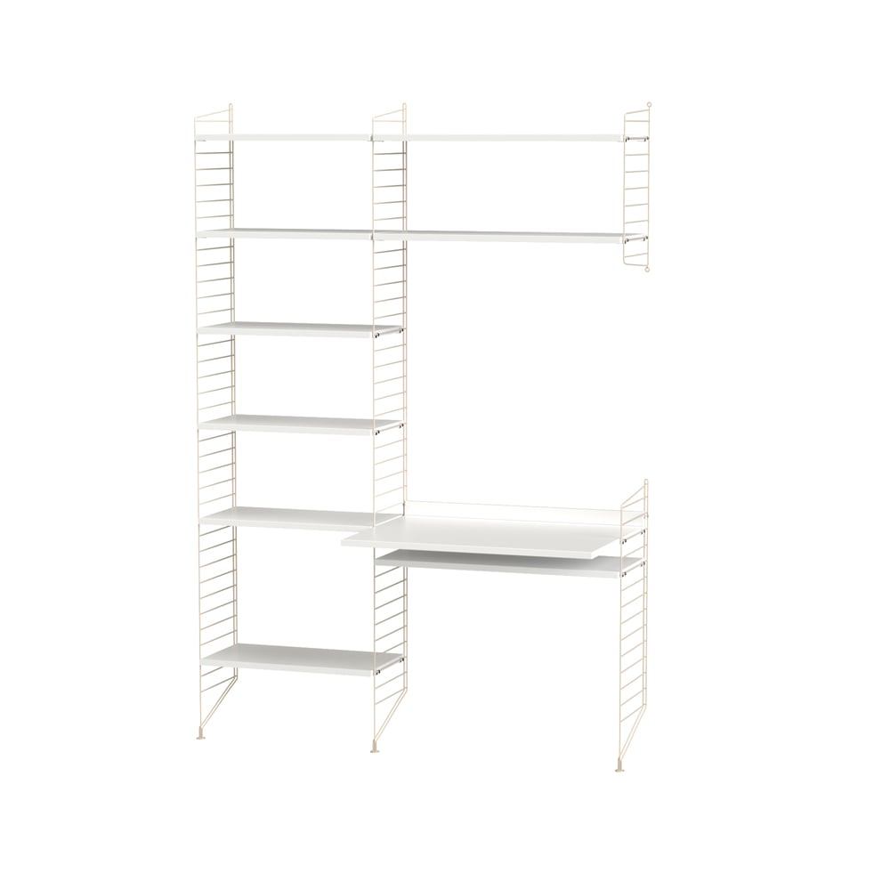 String kantoor wit & beige - Combinatie G | Scandinavisch Interieur | Wit