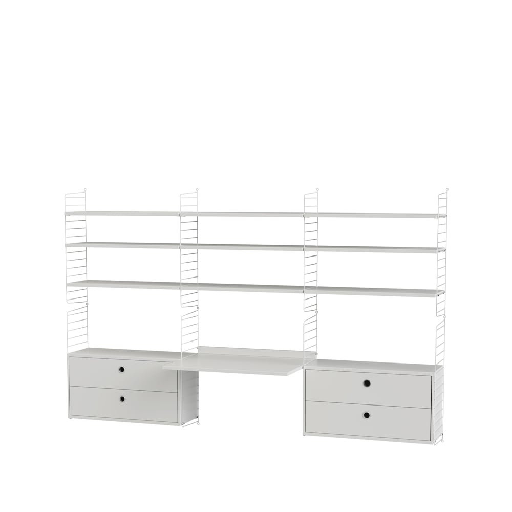 String kantoor wit - Combinatie F | Scandinavisch Interieur | Wit