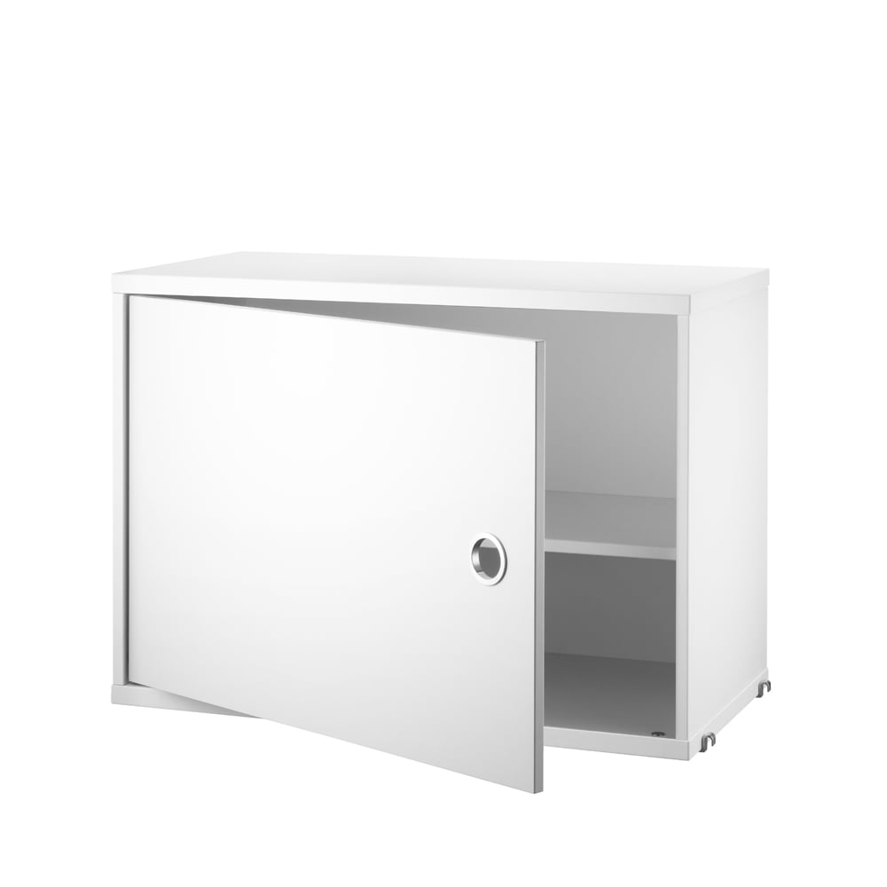 String kast met deur wit, 58x30 cm | Scandinavisch Interieur | Vitrinekasten | Wit