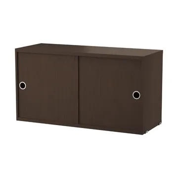 String kast met schuifdeur - Donker eiken, 78x30 cm - String