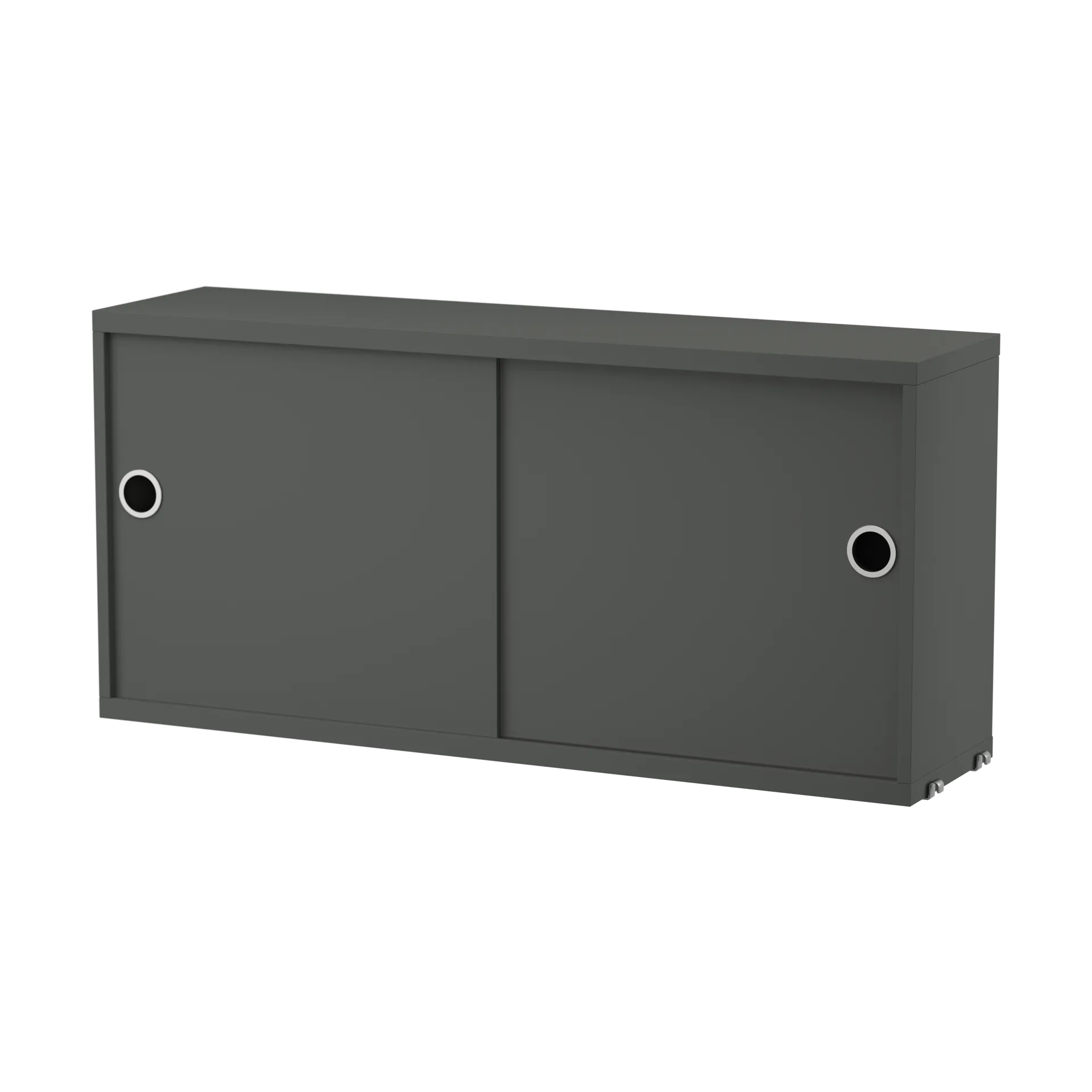 String kast met schuifdeur, Donkergrijs, 78x20 cm String