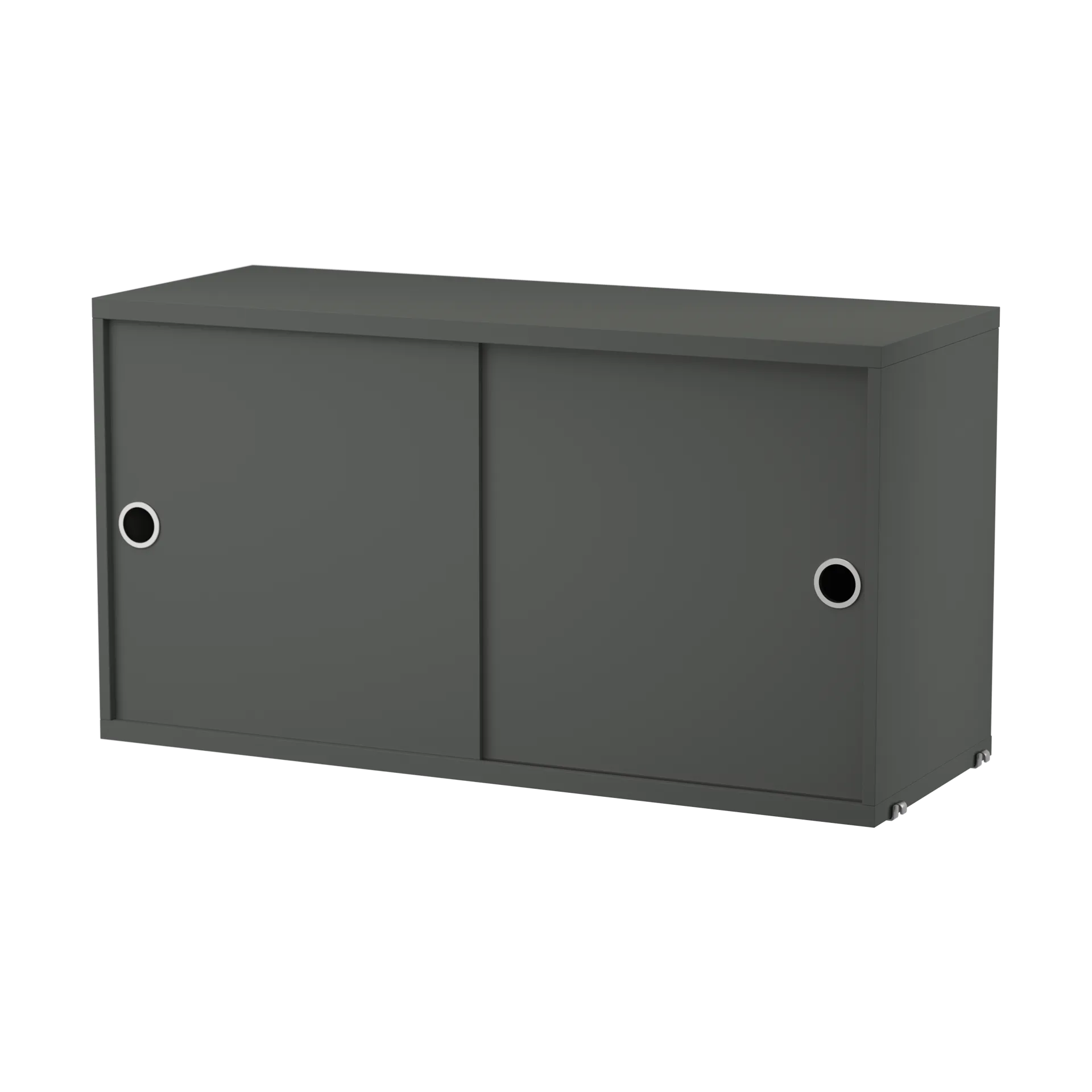 String kast met schuifdeur, Donkergrijs, 78x30 cm String
