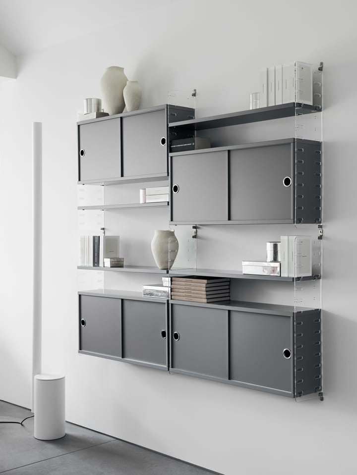 String kast met schuifdeur, wit, 78x20 cm String