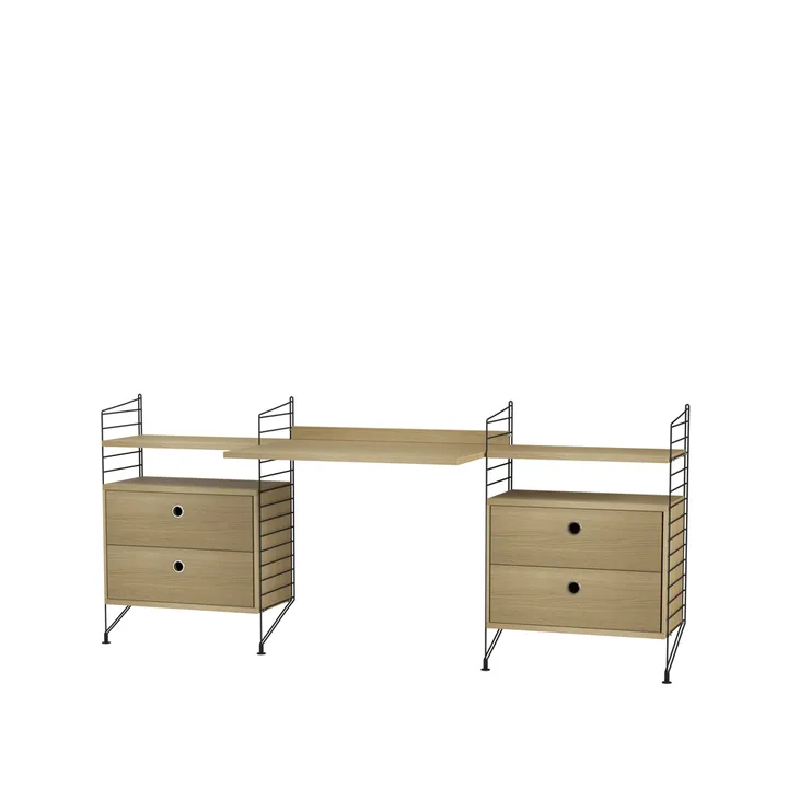 String kinderkamer eik & zwart - Combinatie C - String
