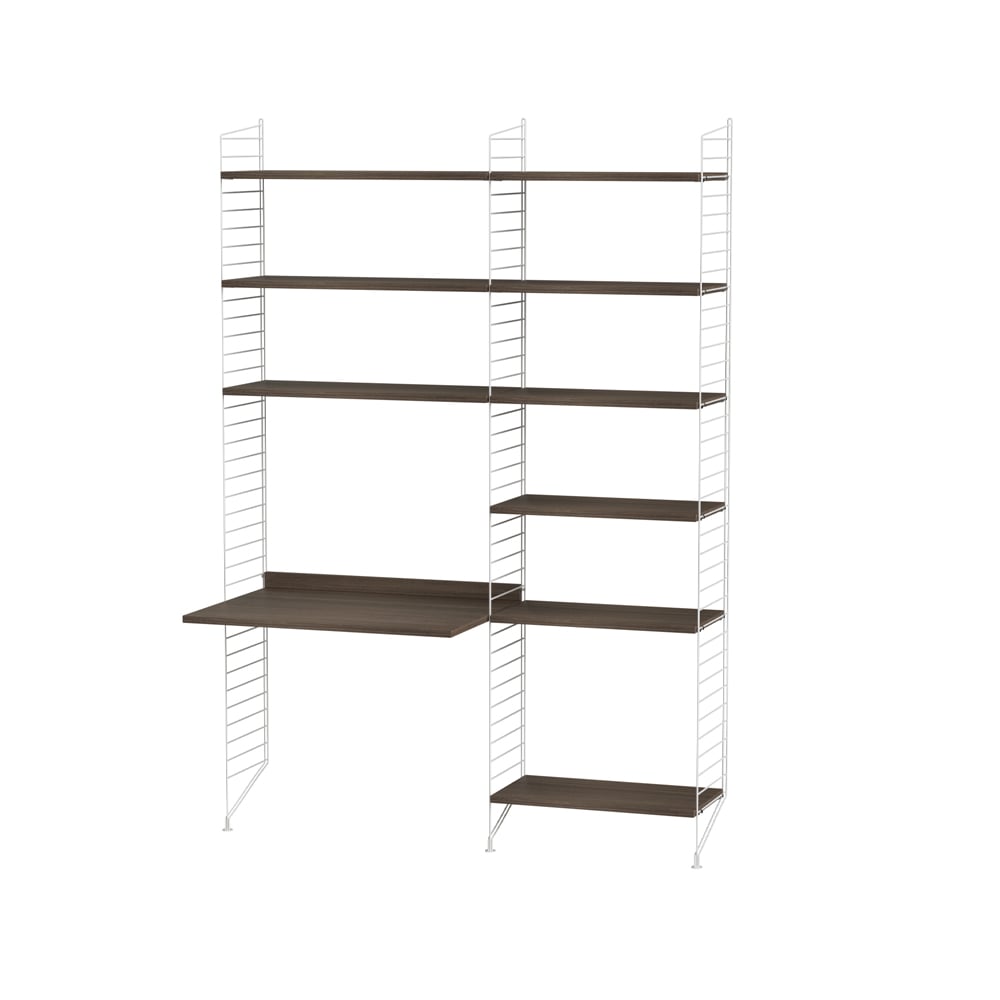 String kinderkamer walnoot & wit - Combinatie D | Scandinavisch Interieur | Bruin