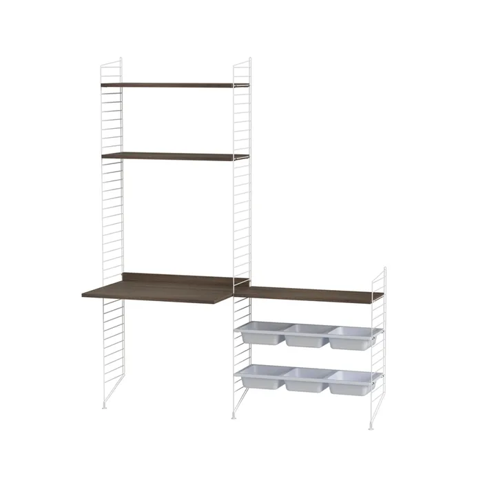 String kinderkamer walnoot & wit - Combinatie E - String