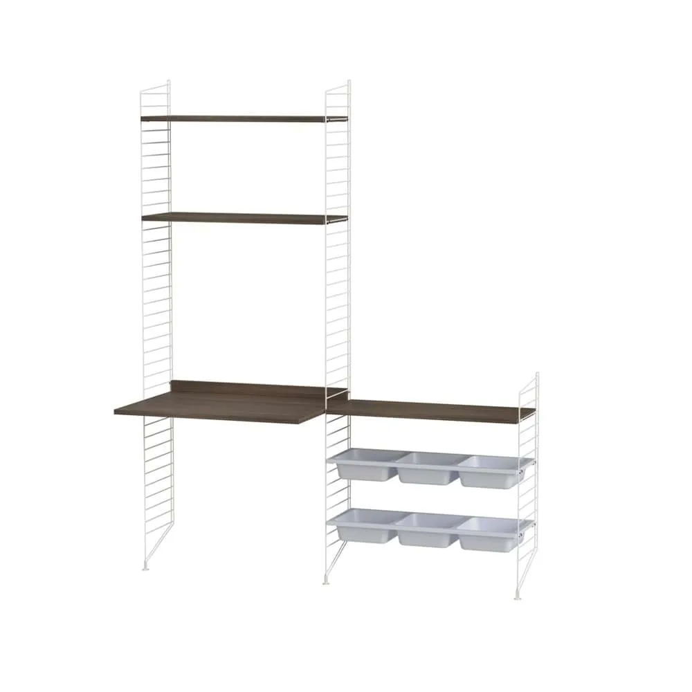 String kinderkamer walnoot & wit - Combinatie E String