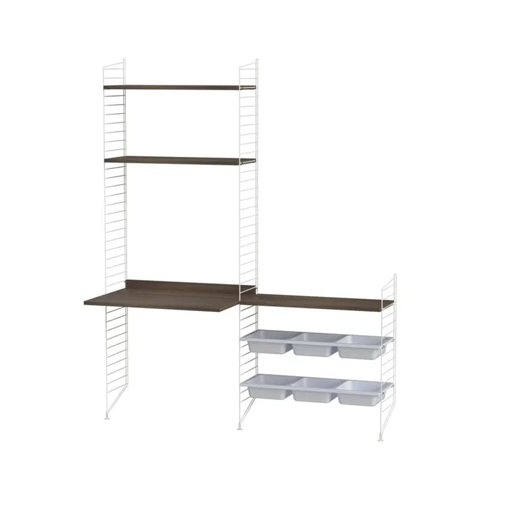 String kinderkamer walnoot & wit - Combinatie E - String