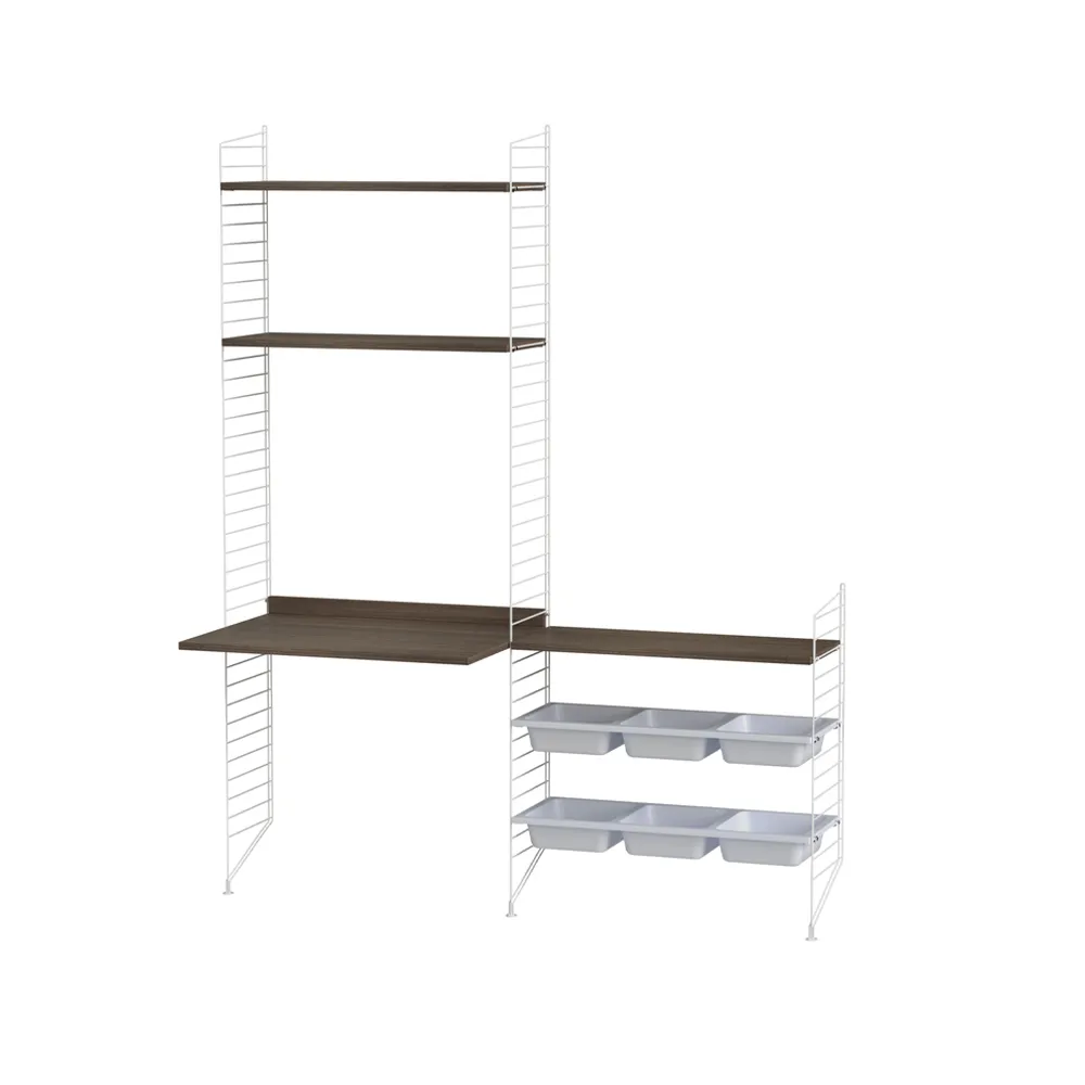 String kinderkamer walnoot & wit - Combinatie E String