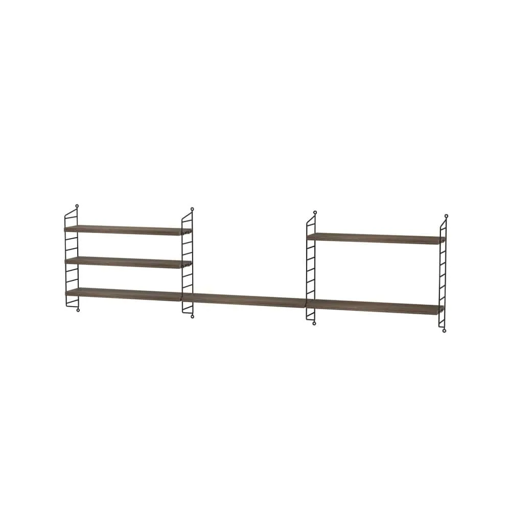 String kinderkamer walnoot & zwart - Combinatie H String