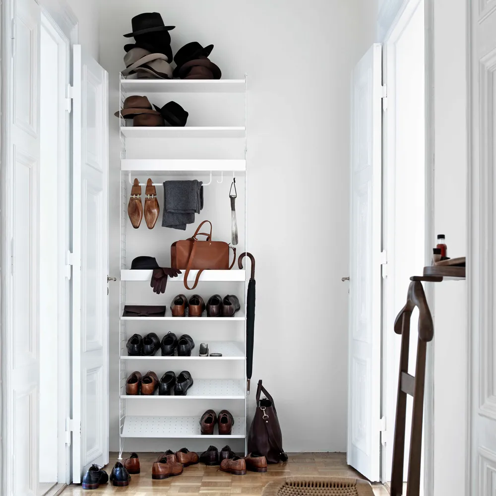 String metalen plank, beige, 58x30 cm, hoge rand String