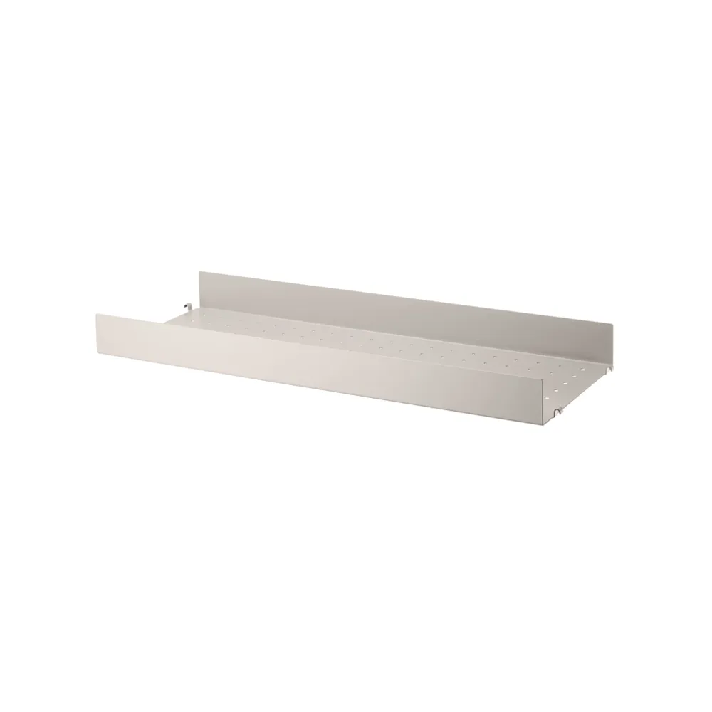 String metalen plank, beige, 78x30 cm, hoge rand String