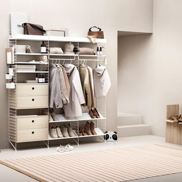 String metalen plank - beige, 78x30 cm, hoge rand - String