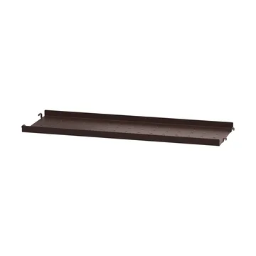 String metalen plank - Donkerbruin, 58x20 cm, lage rand - String