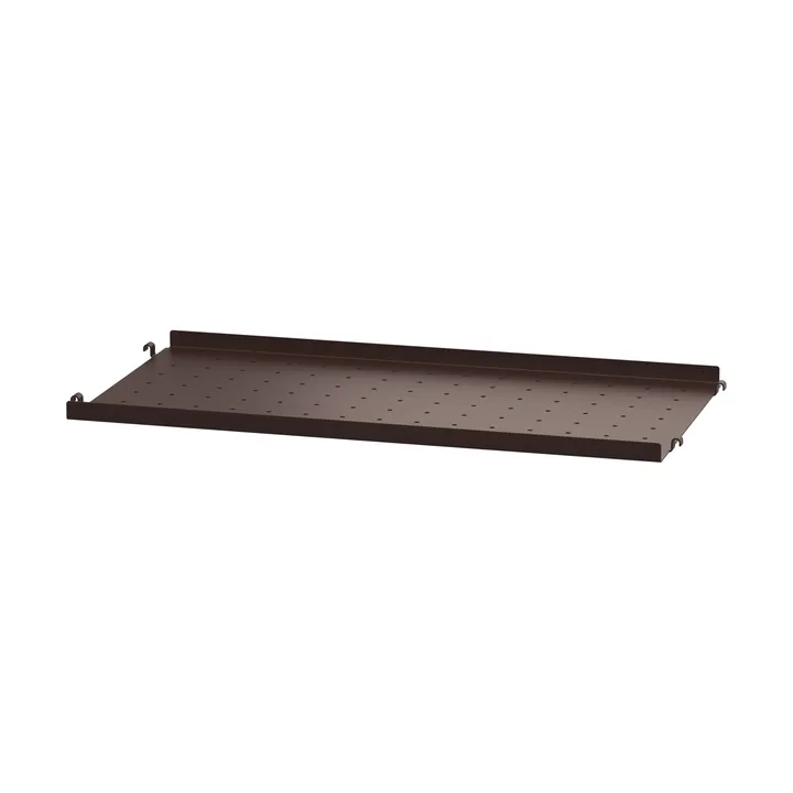 String metalen plank - Donkerbruin, 58x30 cm, lage rand - String