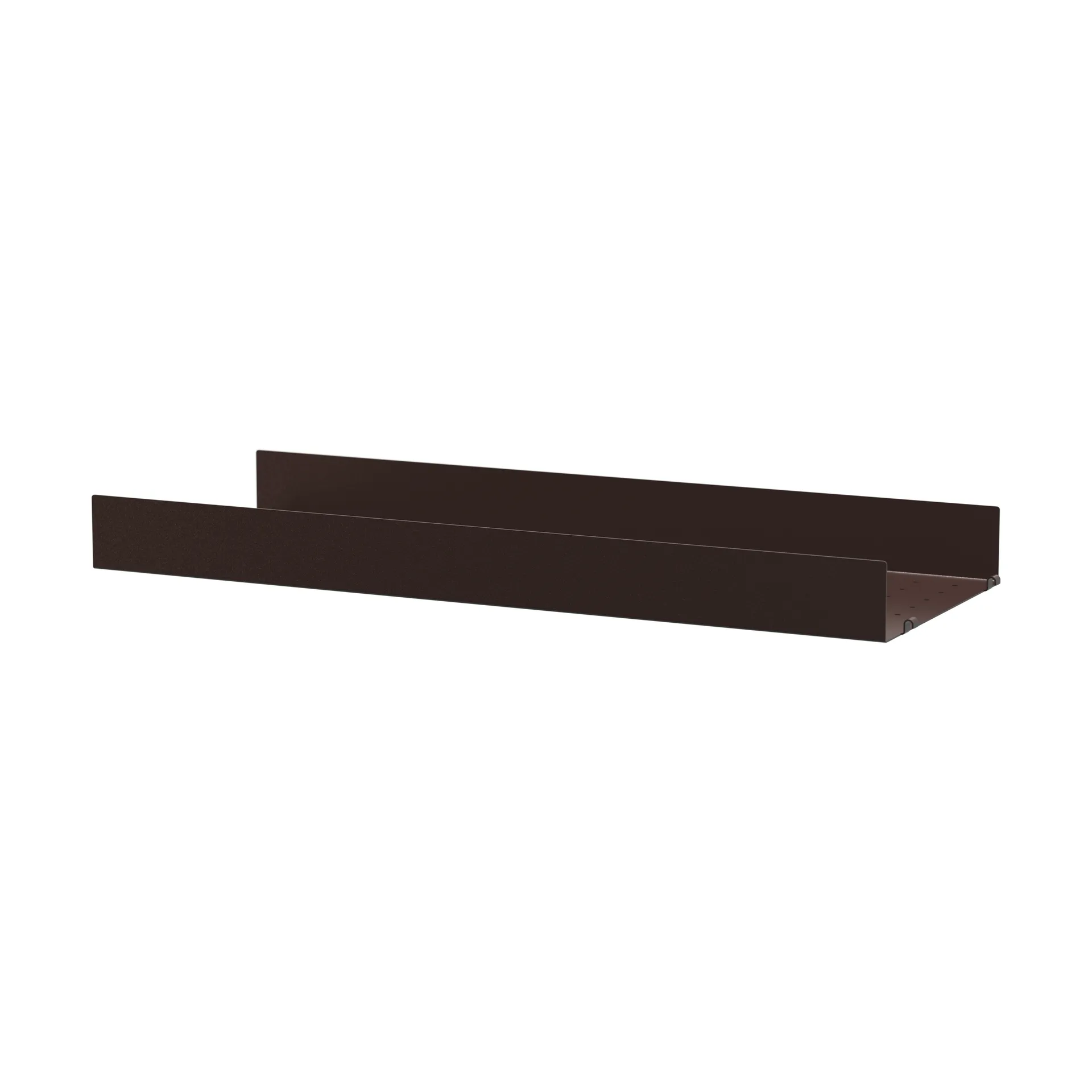 String metalen plank, Donkerbruin, 78x30 cm, hoge rand String