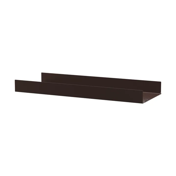 String metalen plank - Donkerbruin, 78x30 cm, hoge rand - String