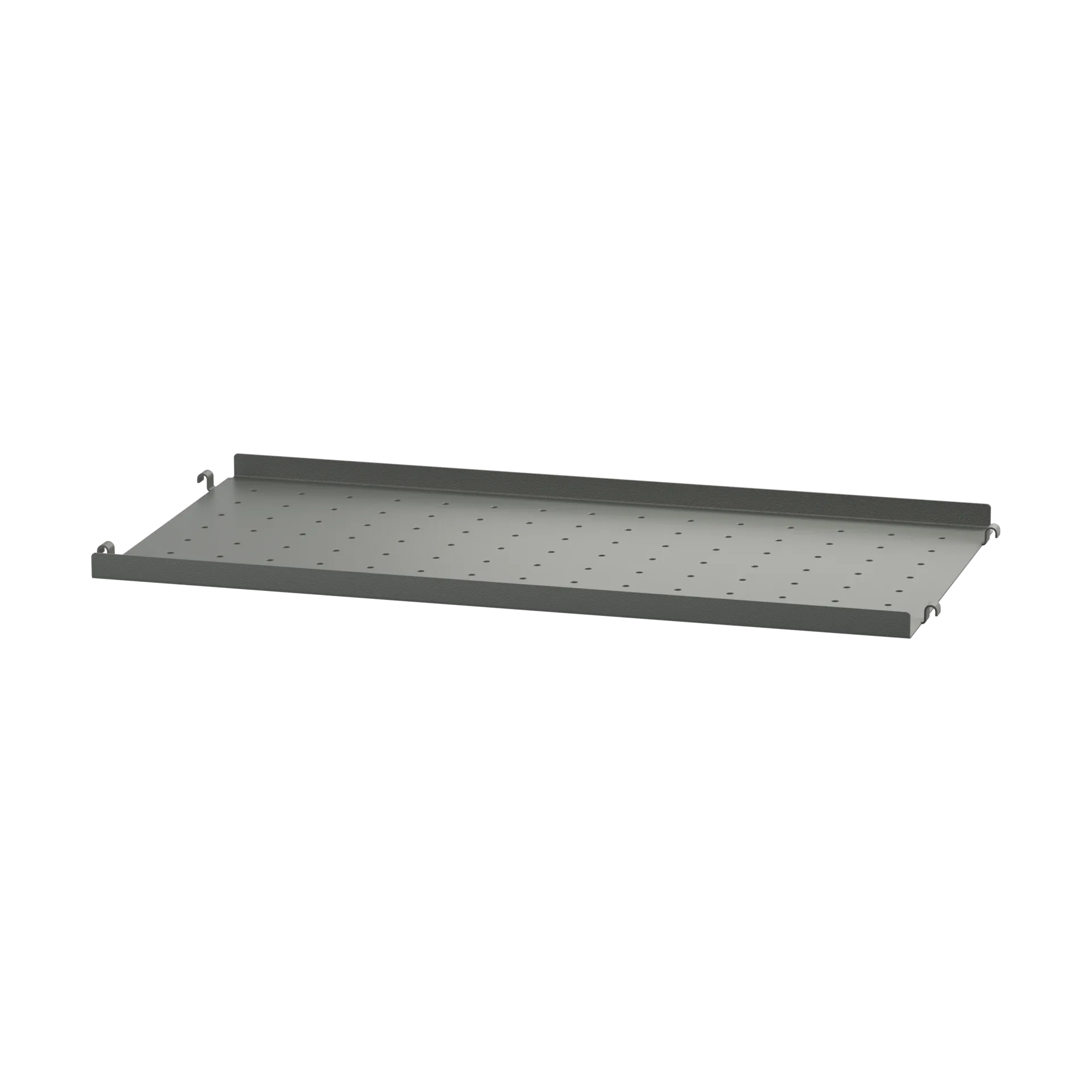 String metalen plank, Donkergrijs, 58x30 cm, lage rand String