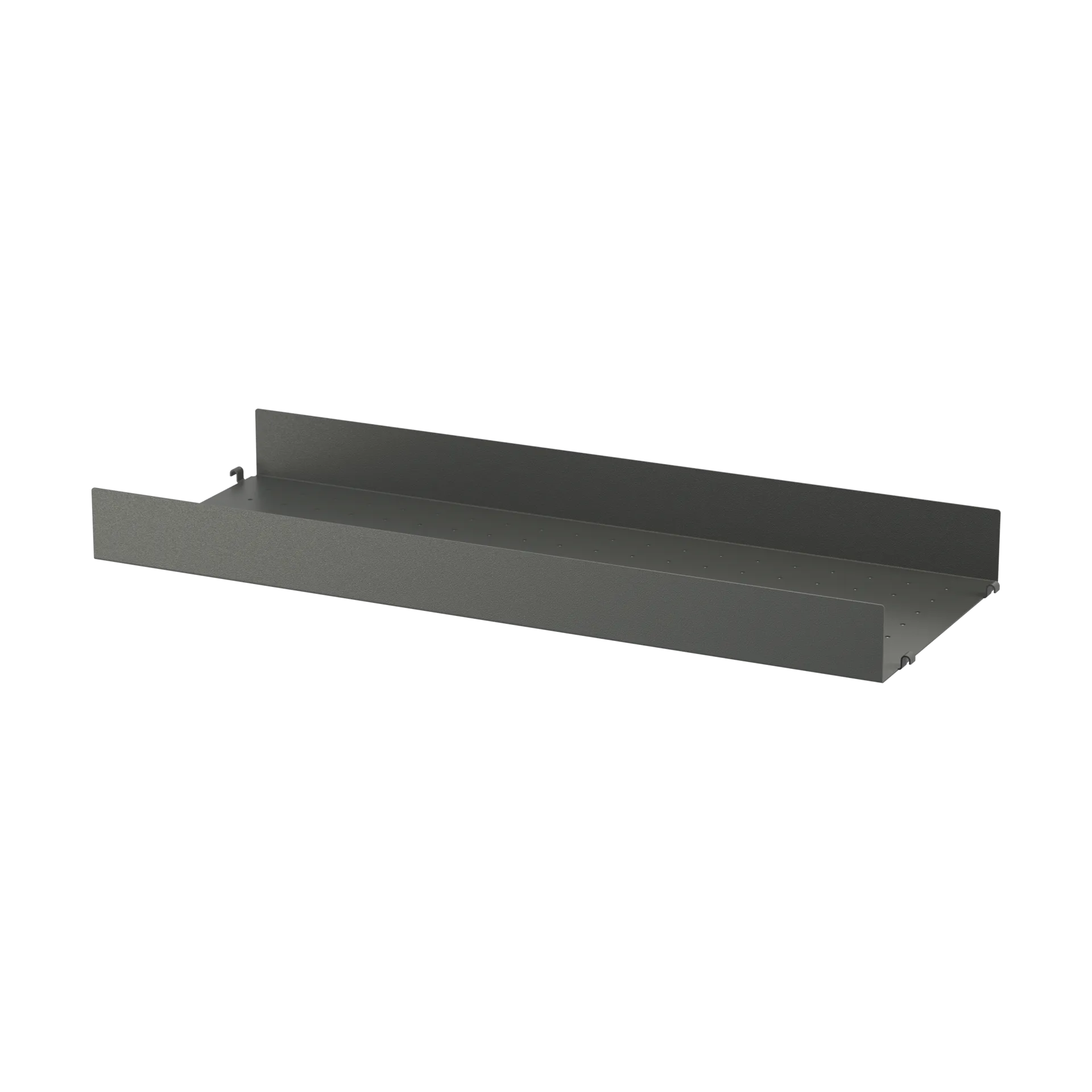 String metalen plank, Donkergrijs, 78x30 cm, hoge rand String