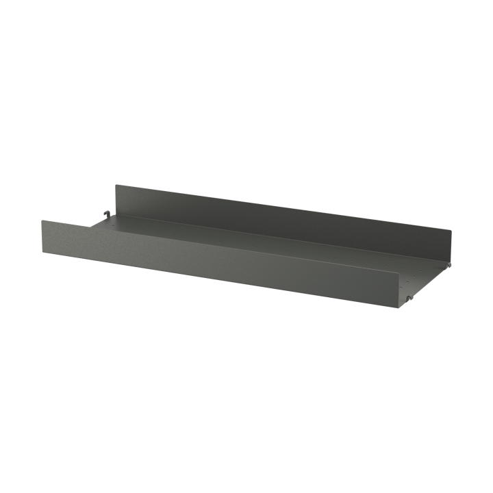 String metalen plank - Donkergrijs, 78x30 cm, hoge rand - String